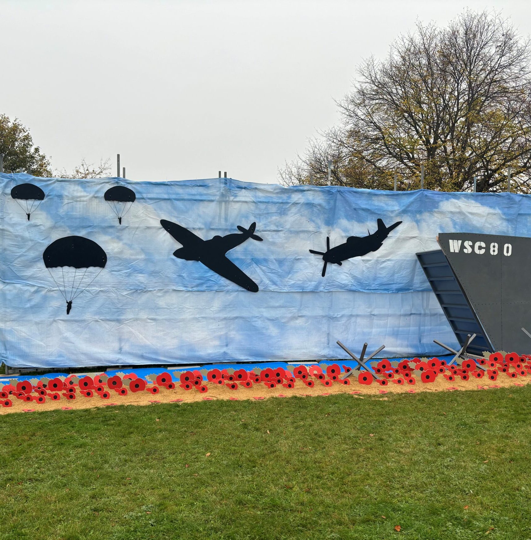 Anglian has supplied scaffolding for a Remembrance Day memorial at West Suffolk College