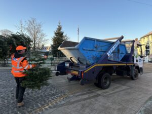 Anglian skip hire has helped with EACH's Christmas tree recycling scheme in South Norfolk